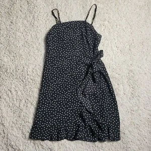 Fit and Flare Damenkleid Größe Small Spaghettiträger schwarz gepunktet - Bild 1 von 12