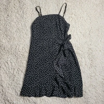 Womens Fit and Flare Dress Size Small Spaghetti Strap Black Polka Dots - Image 1 of 4