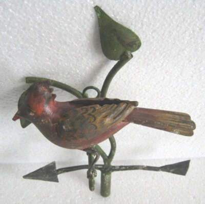 IRON BIRD WEATHER VANE . DETAILED WEATHERVANE BIRD ON BRANCH - Image 1 of 4