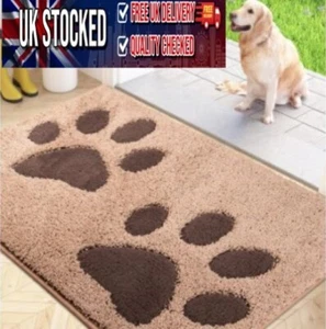 FCSDETAIL Coffee with Brown Paws Dirt Trapper Indoor Door Mat / Rug 50 x 80cm - Picture 1 of 3