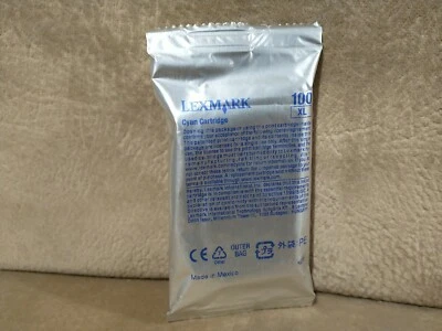 Lexmark Cyan  100 XL -  INK Cartridge Paper Printer New Sealed made in Mexico - Image 1 of 2