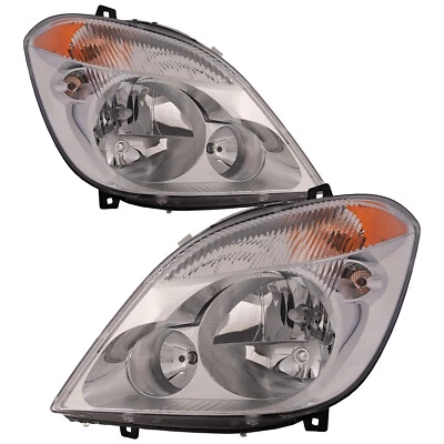 Halogen Headlight Set Fits 10-13 Mercedes-Benz Sprinter 2500 3500 CAPA Certified Foto 1 de 4