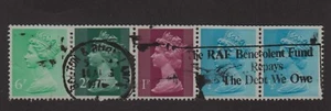 GREAT BRITAIN Stamps Queen Elizabeth II Booklet Strip Used - CDS: Bolton & Bury - Bild 1 von 2