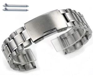 Pulsera de eslabones de metal de acero inoxidable 19 mm 21 mm 23 mm 26 mm correa de reloj #5015 - Imagen 1 de 26