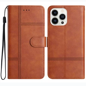 Leather Card Wallet Phone Case For Sony Nokia Google Motorola TCL ZTE Blackview - Picture 1 of 17