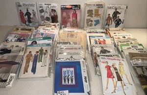 Large Lot Vintage Sewing Patterns 1960s 70s 80s Simplicity Butterick McCalls - Picture 1 of 6