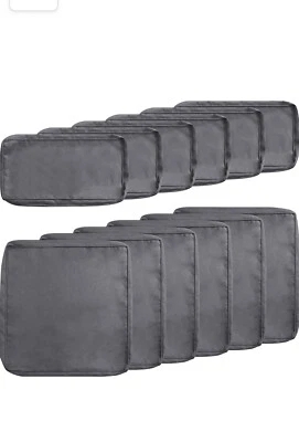 Juego de fundas de cojín para silla de muebles de patio de 14 piezas fundas de sofá de exterior de repuesto Foto 1 de 4