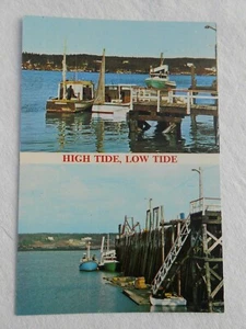 Vintage RPPC World's Highest Tides New Brunswick Fishing Boat Village PC1  - Bild 1 von 4