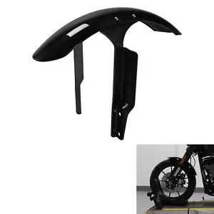 Vivid Black Front Fender Fit For Harley Low Rider S FXLRS 20-24 ST FXLRST FXRST - Zdjęcie 1 z 14