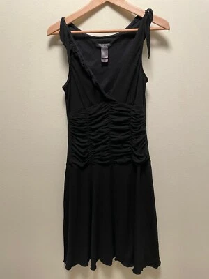 Vestido vintage Bisou Bisou para mujer talla 6 negro con tiras acanaladas Babydoll bruja Y2K Foto 1 de 4