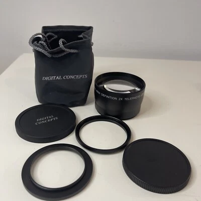 Digital Concepts High Definition 2.2X  58mm Telephoto Lens Japan Optics W/Caps - Image 1 of 4
