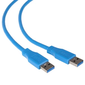 Câble USB 3.0 1,8 m 3 m AA connecteur mâle bleu Maclean - Photo 1/3