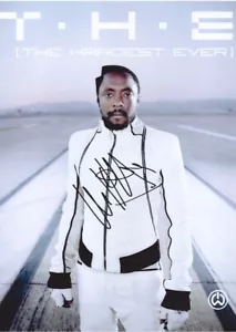 Fotografía autógrafa firmada a mano Will.i.am Black Eyed Peas 12x8 certificado de autenticidad - Imagen 1 de 2