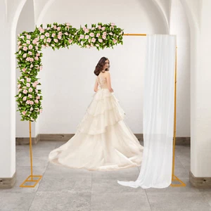 Gold Square Arch Balloon Stand Flower Rack Wedding Party Background Prop Decor - Picture 1 of 14