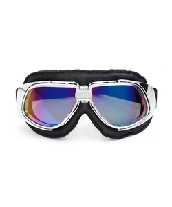 CRG Vintage Bike Aviator Pilot Style Motorcycle Cruiser Scooter Goggles T10SRB - Picture 1 of 7