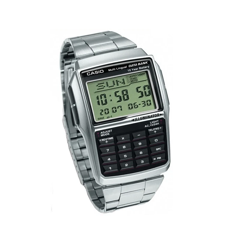 CASIO DBC-32D-1ADF Data Bank,Taschenrechner,Uhr;digital, Armbanduhr,vintage  - Bild 1 von 1