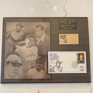 Commemorative Babe Ruth Baseball Limited Edition 100th Anniversary Plaque - Picture 1 of 13