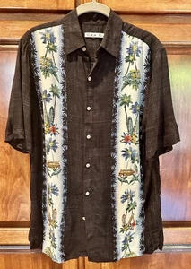 Batik Bay Men's Black Palm Tree / Beach Hawaiian Shirt Size S - Picture 1 of 3