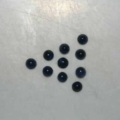 Zafiro azul (mina de Birmania) 3 mm, 4 mm, 4,5 mm, 5 mm, 6 mm cabujón redondo gema(s) suelta(s) Foto 1 de 4