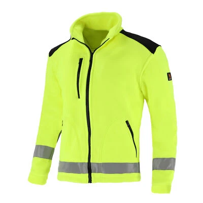 PROC 340 YELLOW HV Fleece Warnjacke Übergangsjacke Warnschutzjacke Arbeitsjacke Fleecejacke Herren