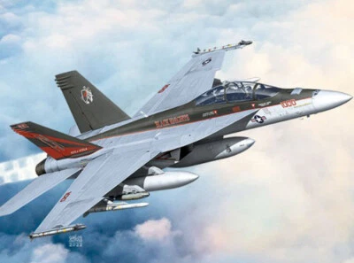 KIT MODELLINO AEREO STATICO ACADEMY USN F/A-18F VFA-154 NERO KNIGHTS SCALA 1:72 - Immagine 1 di 4