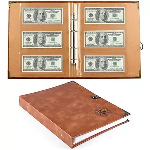 120 Taschen Geld Papiergeld Sammlung Buch Album Dollar Schein Halter Hüllen - Bild 1 von 7