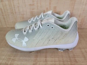 UNDER ARMOUR Harper 2 ST niedrig weiß silber Metall Baseball Stollen NEU Herren Größe 8 - Bild 1 von 10