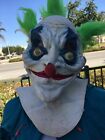 Creepy Old Clown Rubber Halloween Mask, One Size Features Sculpted Face
