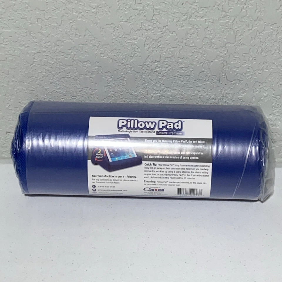 Pillow Pad Multi-Angle Soft Tablet Stand 3 Views Blue Deluxe Premium On TV NEW - Image 1 of 4