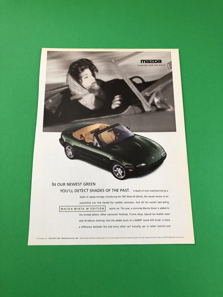 1997 1998 MAZDA MIATA MX-5 MX 5 ORIGINAL VINTAGE PRINT AD ADVERTISEMENT PRINTED - Image 1 of 1