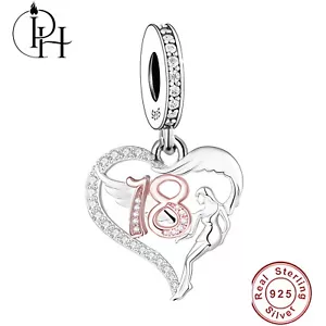 18th Birthday Charm Genuine 925 Sterling Silver Guardian Angel Gift for Daugther - Picture 1 of 4
