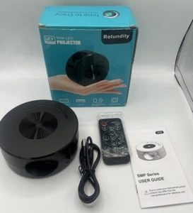 Time to Enjoy Mini Led Projector W/ Wire Mirroring Function Round New - Picture 1 of 7