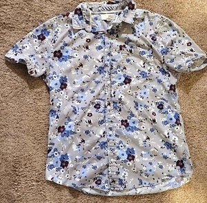Geblümtes hawaii Kurzarm T-Shirt - Größe L - Bild 1 von 7