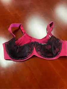 Cacique Muted are & Black Lace Quarter Cup Bra sz 42DD EUC - Picture 1 of 6