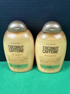 2 OGX Anti-Hair Fall + Coconut Caffeine Shampoo with Coffee Extract 13 Oz Each