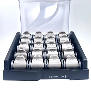 Remington T Studio Ceramic Hot Rollers Flocked Velvet 20 Curlers 20 Clips H-2050 - Picture 1 of 6