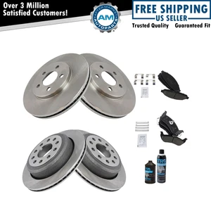Front & Rear Premium Posi Ceramic Disc Brake Pad & Rotor Kit w/Chemicals - Picture 1 of 7
