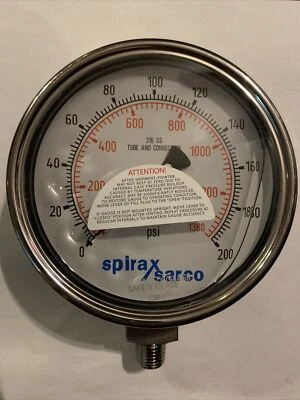 233.54 Series Stainless Steel Liquid Filled Pressure Gauge, 0 to 200 psi - Image 1 of 4