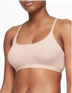 NWT CALVIN KLEIN Women's Pure Ribbed Unlined Bralette QF6438 XS - Picture 1 of 10
