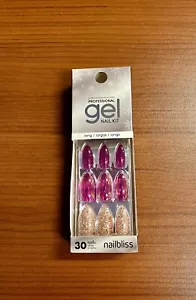 NAILBLISS Professional Gel Nail Kit Press On Nails Sheer Pink GNP30, 30 Ct - Picture 1 of 2
