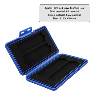 M2 Hard Drive Protection Box Solid State Drive Box Shockproof Waterproof Blue S2 - Photo 1/13