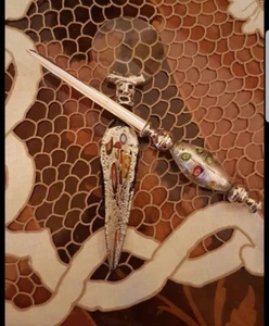 Lente D'ingrandimento Tagliacarte. Set Da Scrivania Murano. - Foto 1 di 2