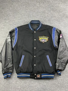 JH Design Mark Martin # 6 NASCAR Jacket Men's Medium Wool Leather Letterman - Picture 1 of 11