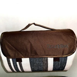 New Scuddles Extra Large Picnic Outdoor Blanket Water-Resistant Blue & White - Picture 1 of 7
