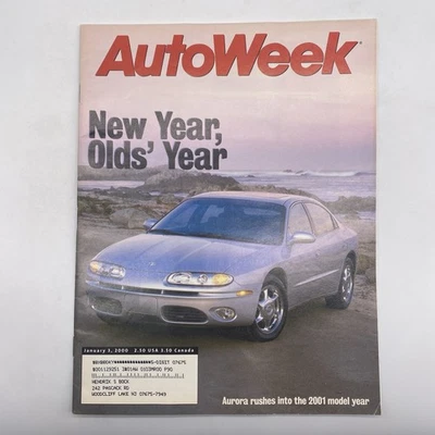 AutoWeek Magazine January 2000 Oldsmobile Aurora - Image 1 of 4