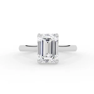 Radiant Solitaire Labgrown Diamond Engagement Ring Platinum 1ct - Picture 1 of 13