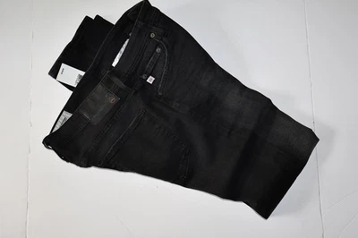 Pantalones de mezclilla AG Adriano Goldschmied The Tellis modernos ajustados negros lavados 33x34 cintura 33 Foto 1 de 4