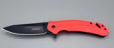 Navaja de bolsillo Kershaw Barricade rescate de emergencia con cortador de cinturón de seguridad naranja 8650 Foto 1 de 4