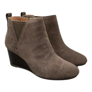 Vionic Womens Grey Wedge Ankle Boots Sz 7.0 Weather Resistant New w/box Paloma - Picture 1 of 9