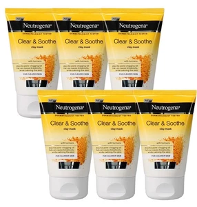 Neutrogena Clear and Soothe Clay Mask With Turmeric Oil Free 50 Ml - 6 Pack - Picture 1 of 3